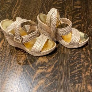 Michael Kors gold sandals